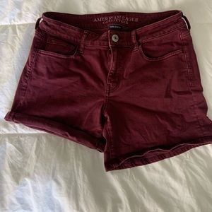 American Eagle Burgundy Shorts